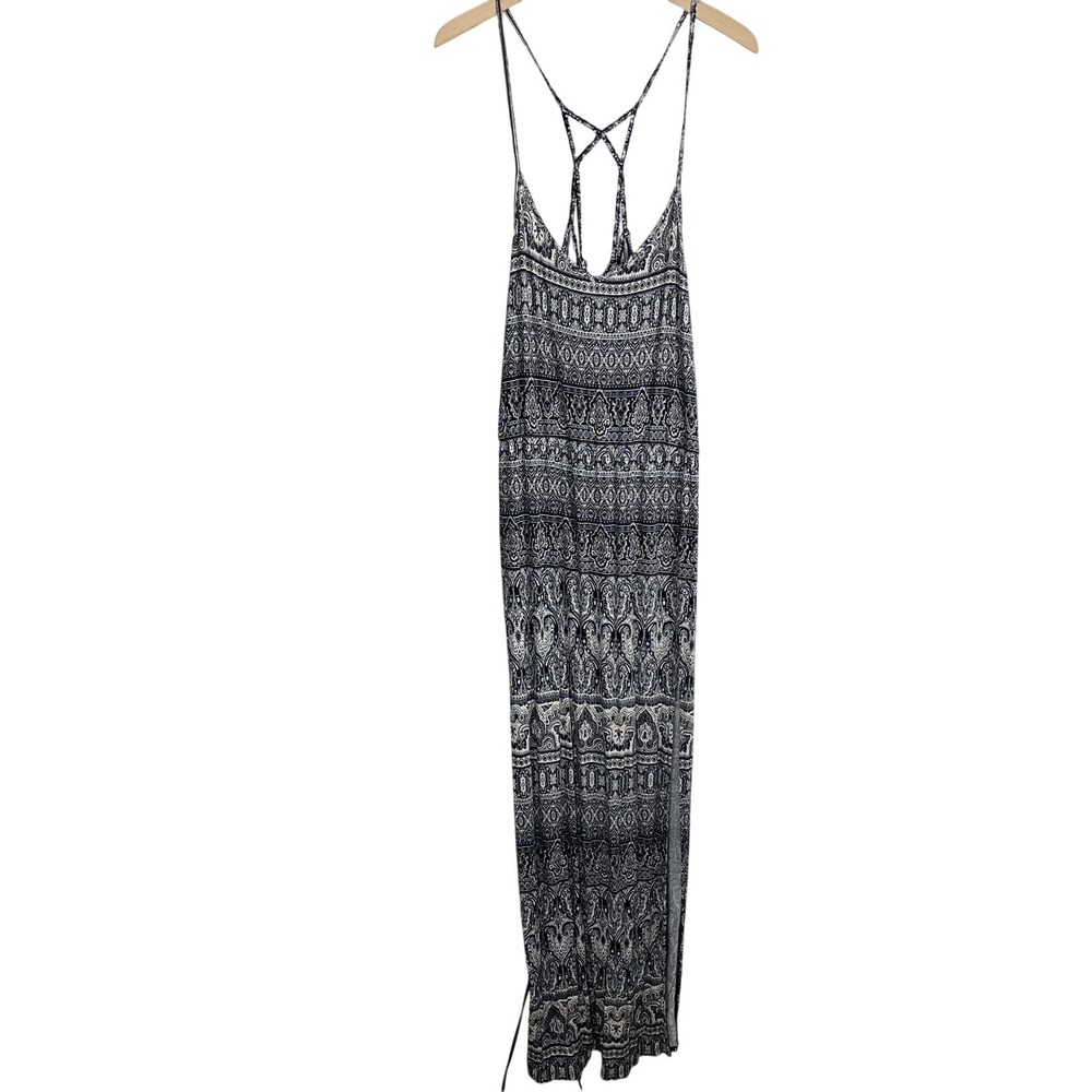 American Eagle BOHO Printed Soft Stretchy Jersey Knit Sleeveless Maxi Dress NWT